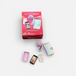 American Girl Fashion Show Purple Pom Phone and Accessories